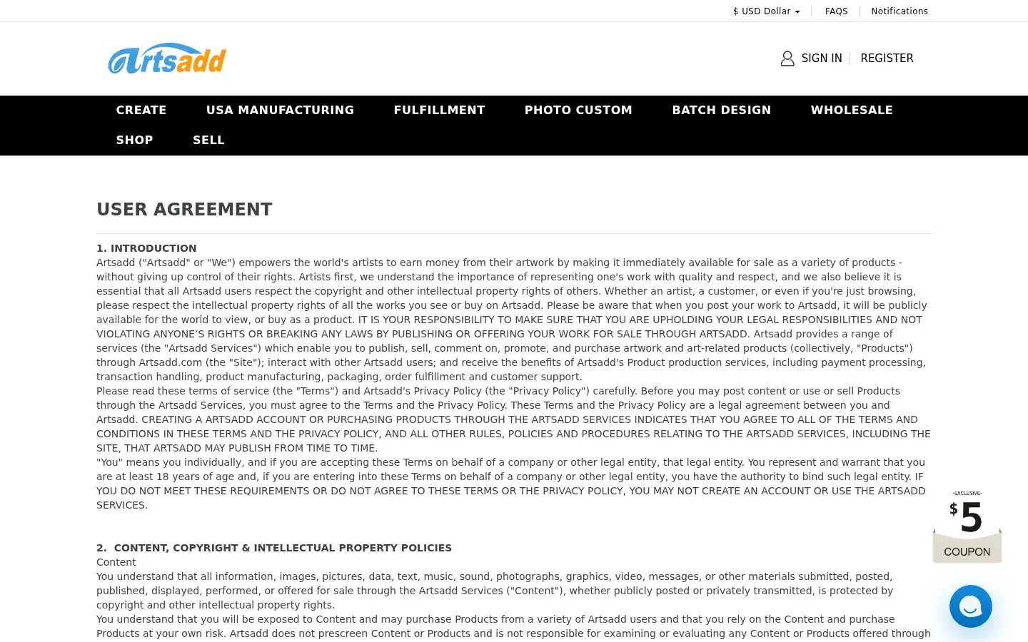Screenshot of artsadd.com