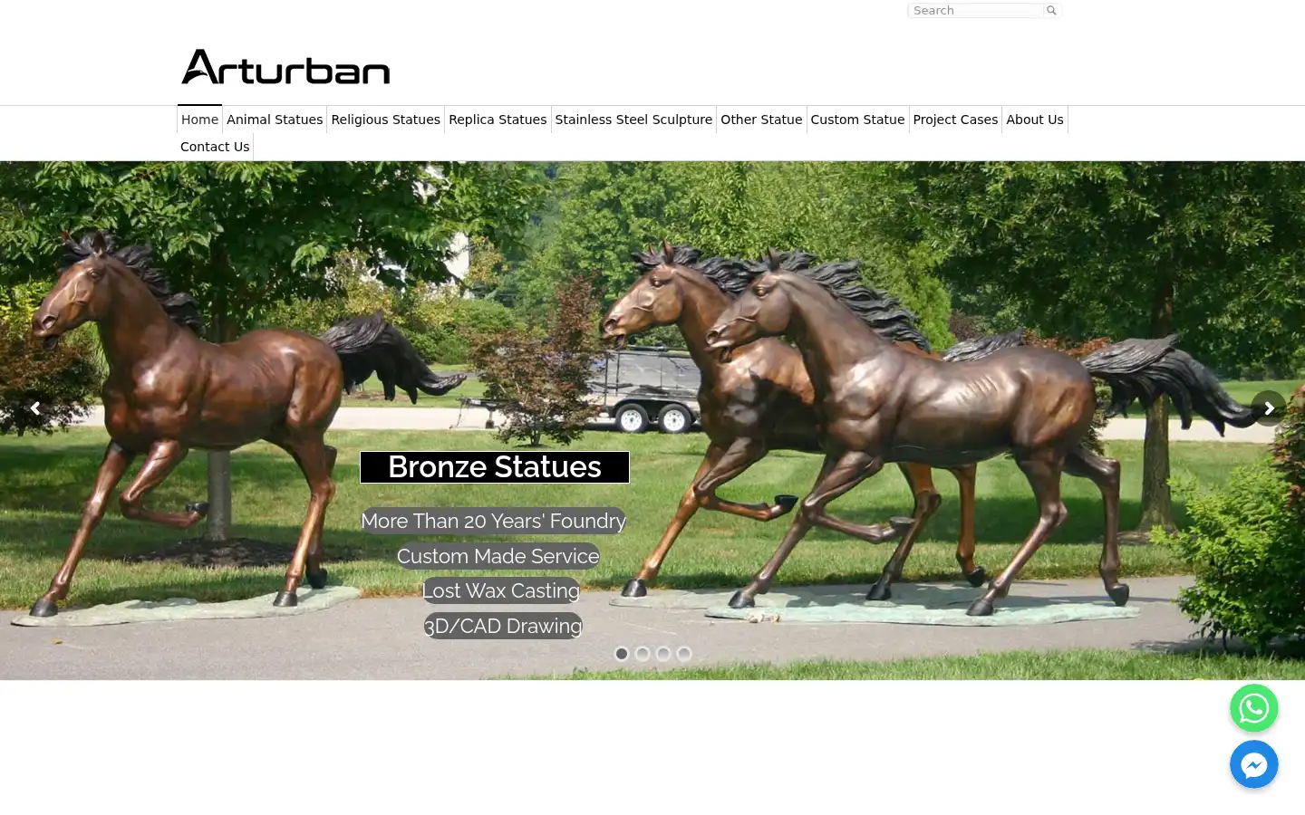 Screenshot of arturbanstatue.com