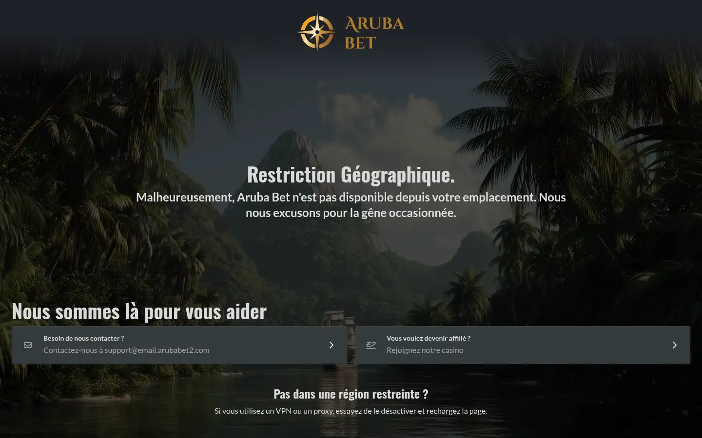 Screenshot of arubabet.com