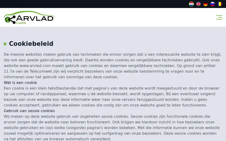 Screenshot of arvlad.com