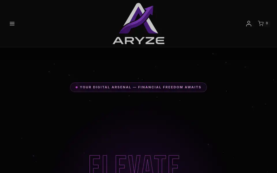 Screenshot of aryze.co.za