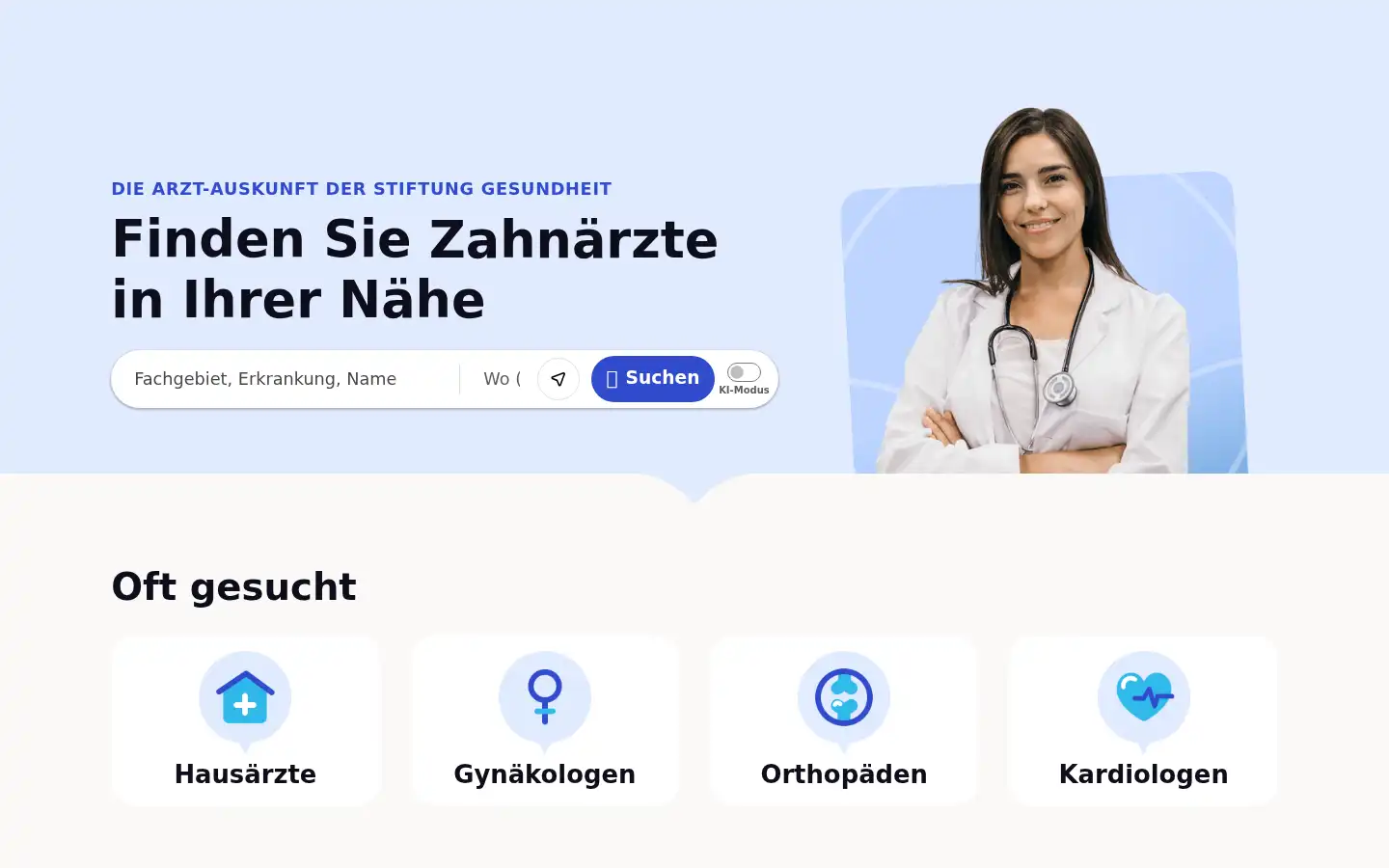 Screenshot of arzt-auskunft.de