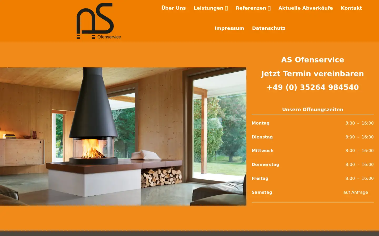 Screenshot of as-ofenservice.de