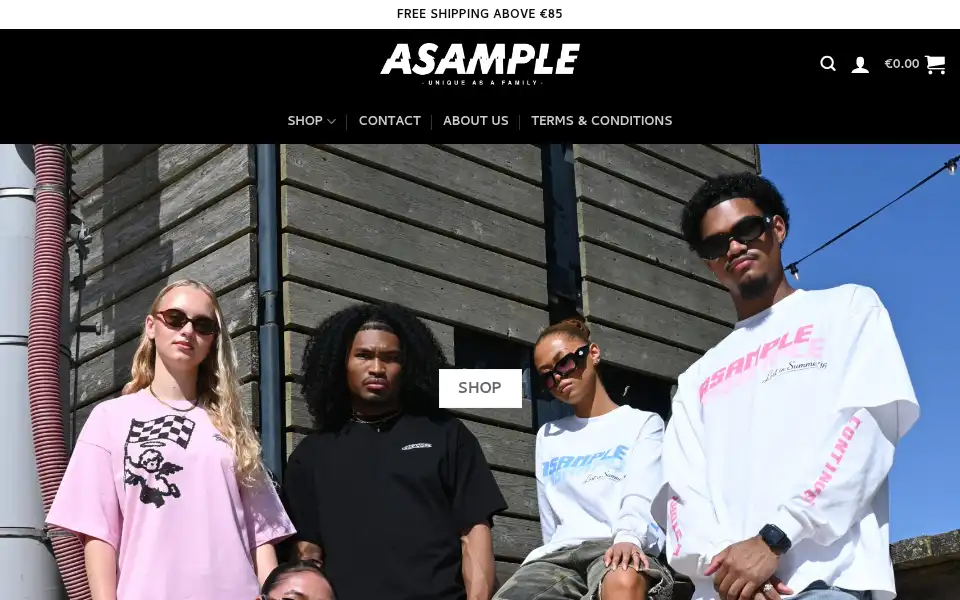 Screenshot of asample.nl