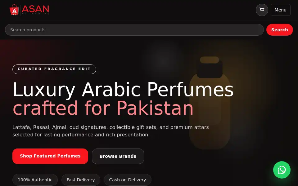 Screenshot of asanbazaar.pk