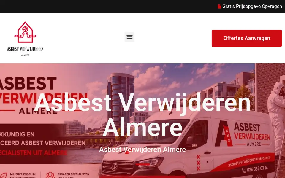 Screenshot of asbestverwijderenalmere.com