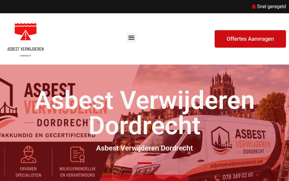 Screenshot of asbestverwijderendordrecht.com