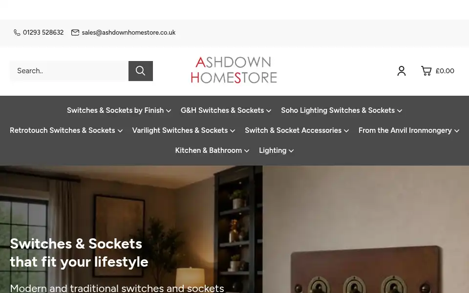 Screenshot of ashdownhomestore.co.uk