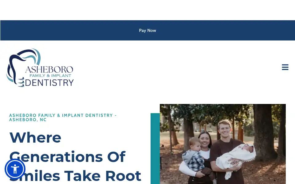 Screenshot of asheborodentalnc.com