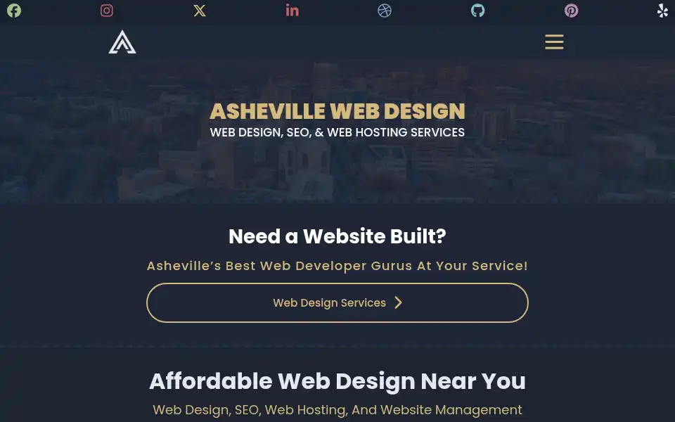 Screenshot of ashevillencwebdesign.com