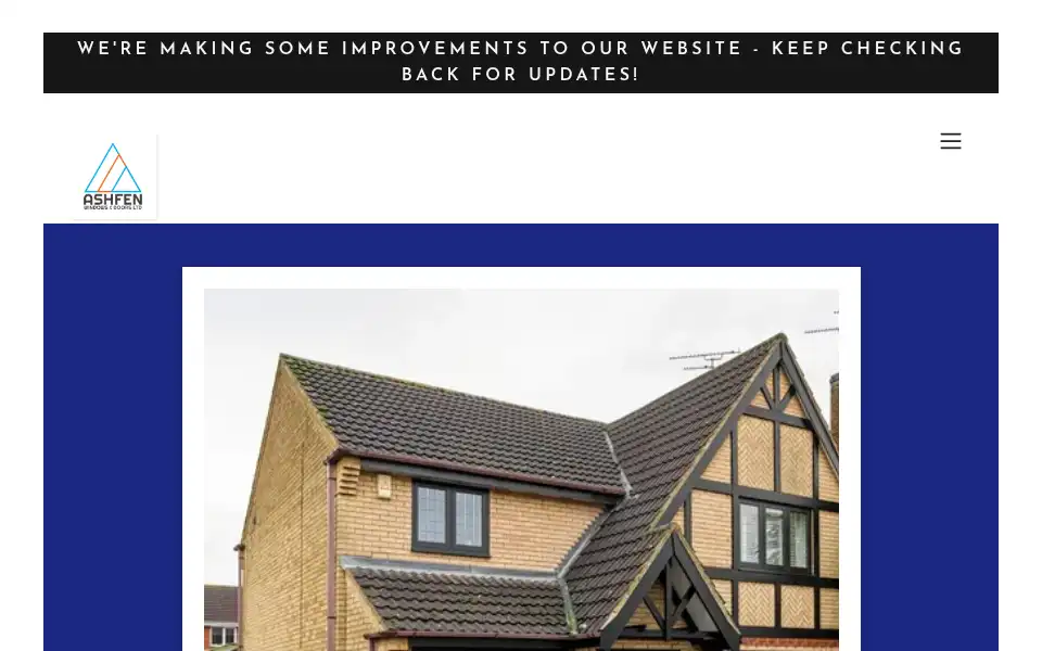 Screenshot of ashfenwindowsanddoors.co.uk