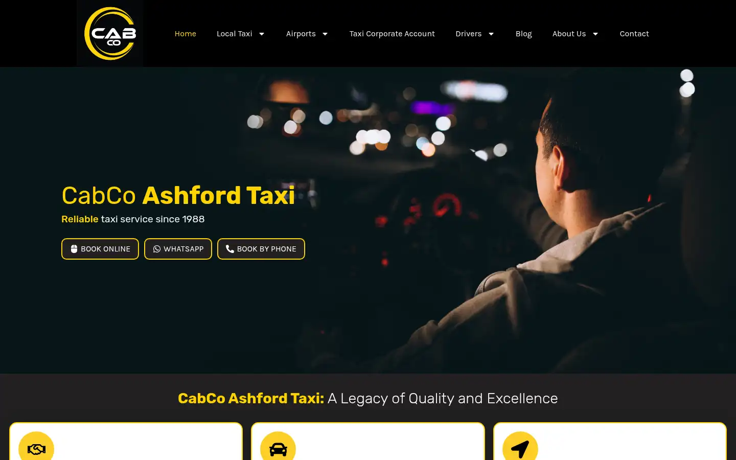 Screenshot of ashfordtaxi.co.uk