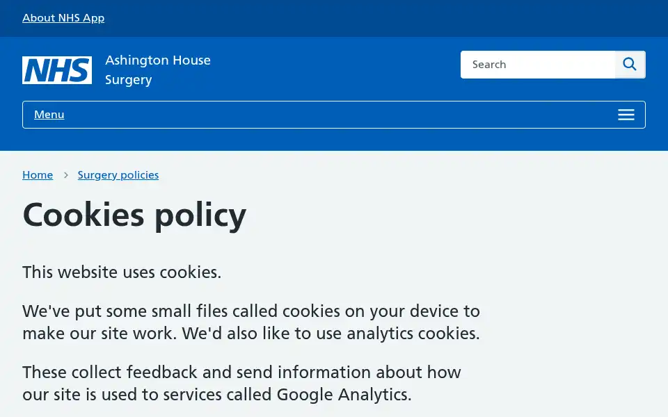 Screenshot of ashingtonhouse.com