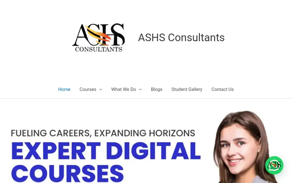 Screenshot of ashsconsultants.com