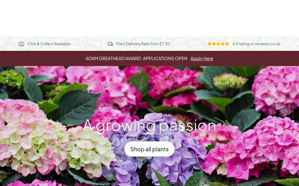 Screenshot of ashwoodnurseries.com