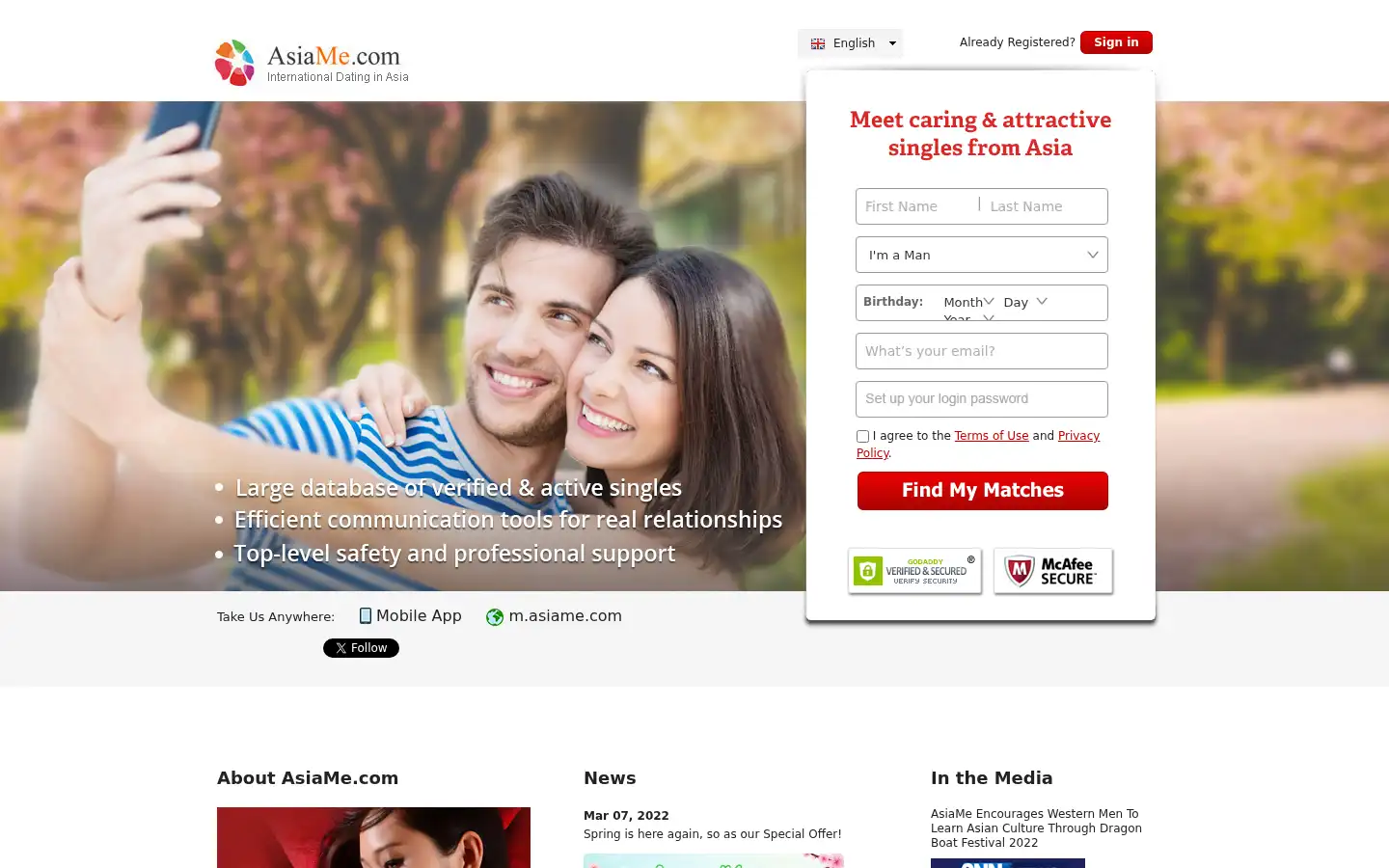 Screenshot of asiame.com