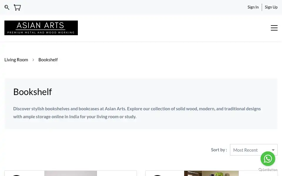 Screenshot of asianarts.in