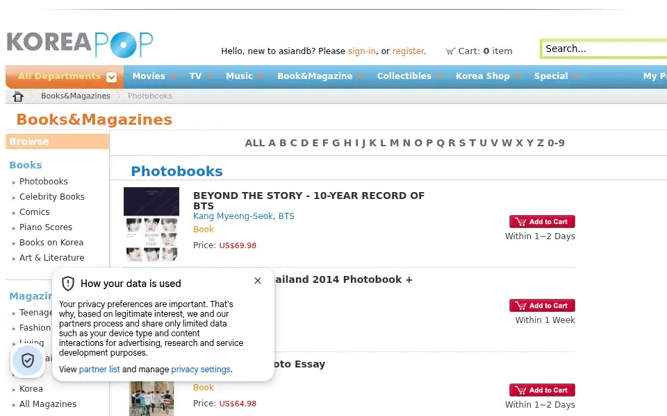 Screenshot of asiandb.com