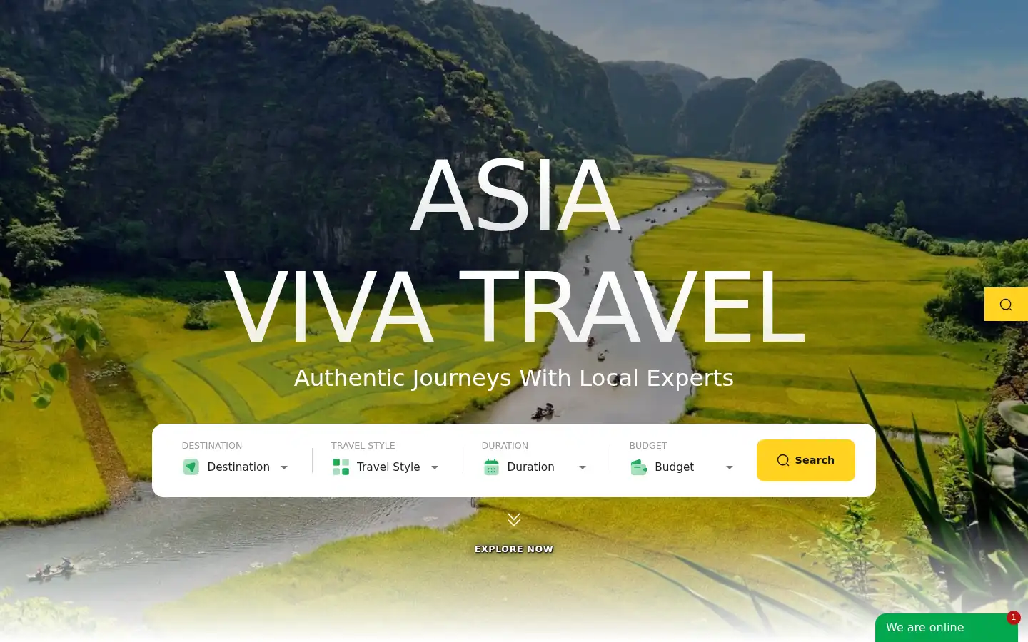 Screenshot of asiavivatravel.com