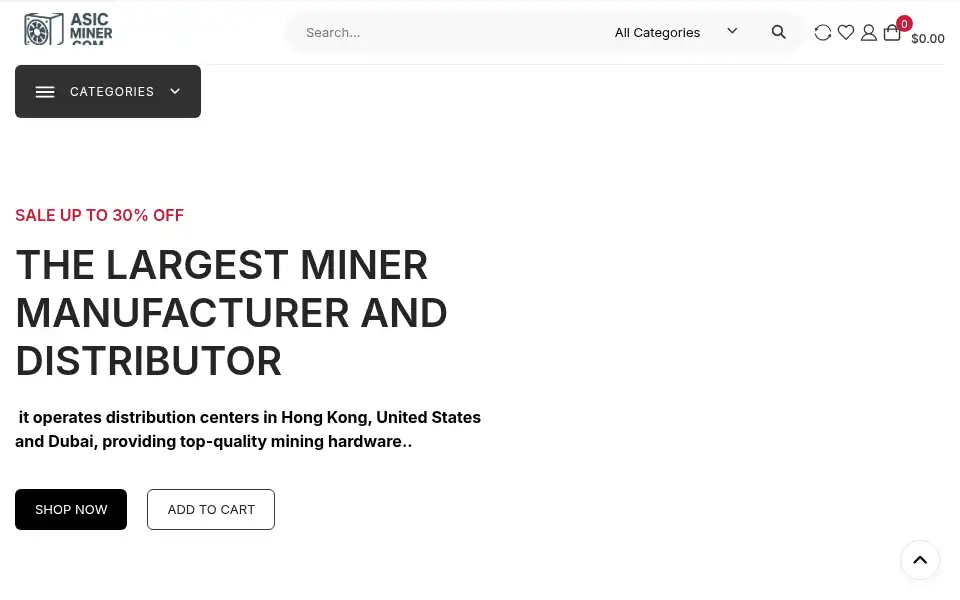 Screenshot of asicminner.com
