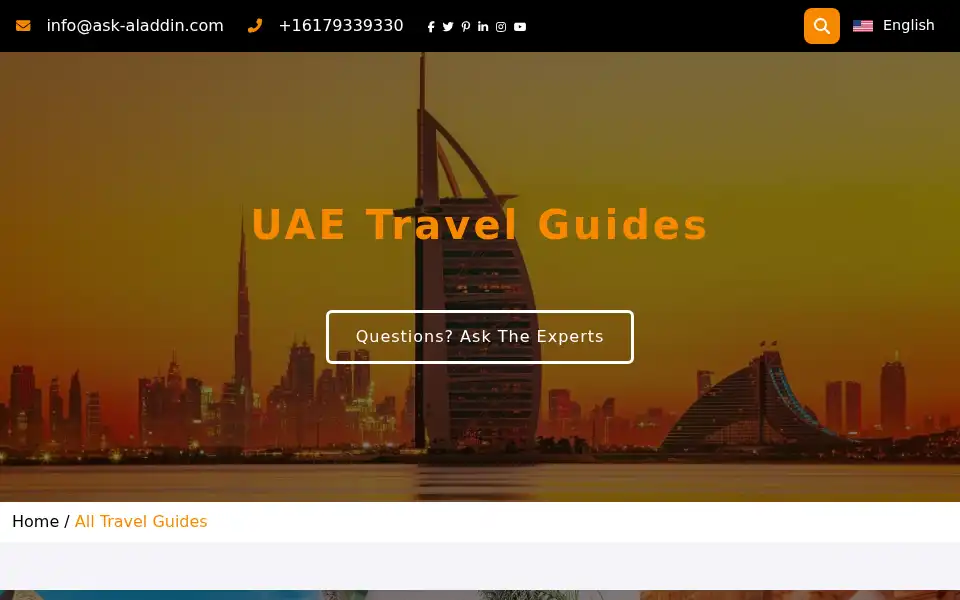 Screenshot of ask-aladdin.com