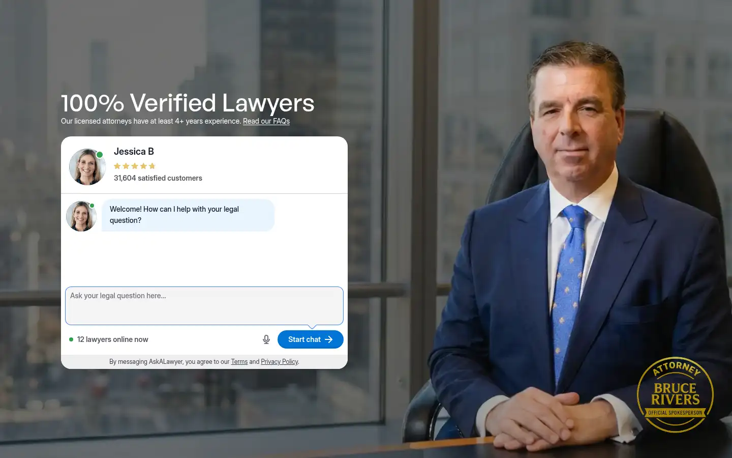 Screenshot of askalawyer.com
