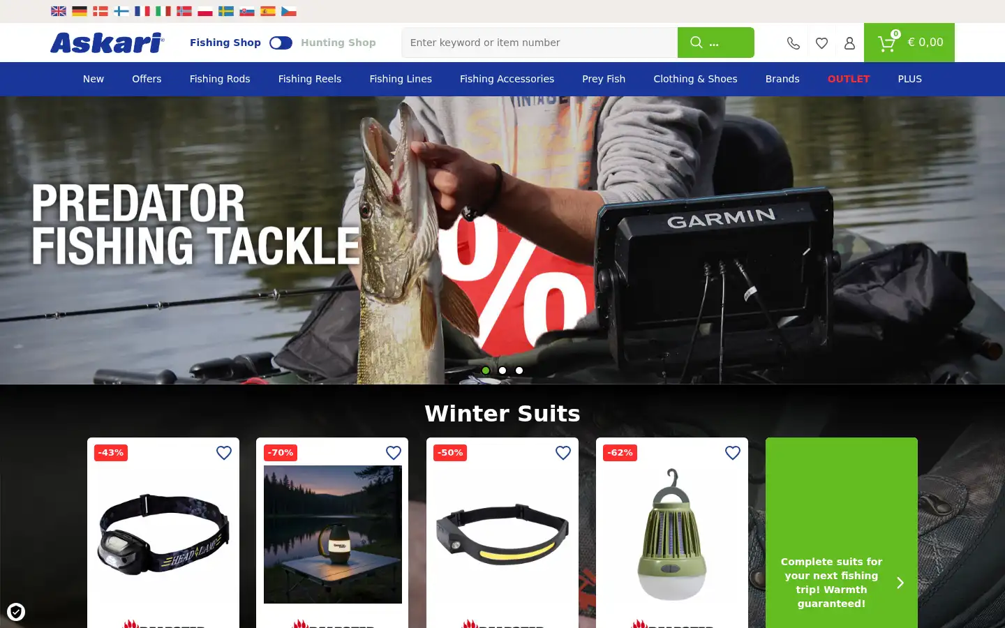 Screenshot of askari-fishing.com