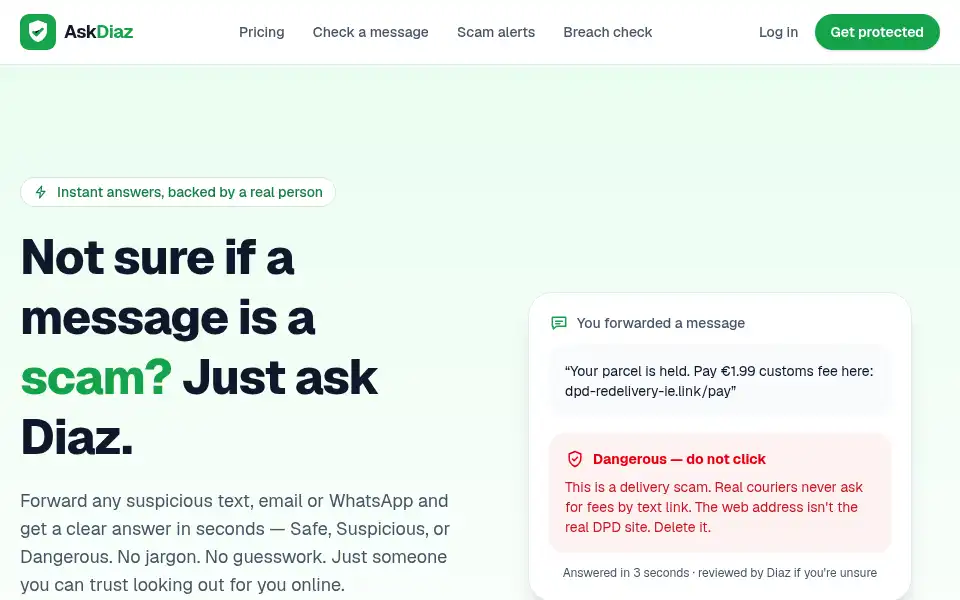 Screenshot of askdiaz.com