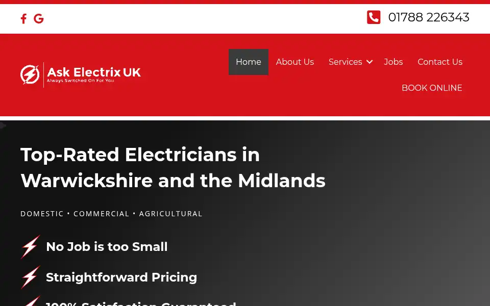 Screenshot of askelectrix.co.uk