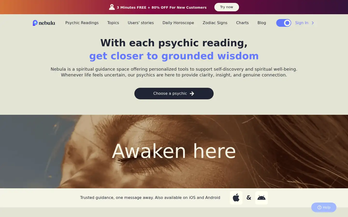 Screenshot of asknebula.com