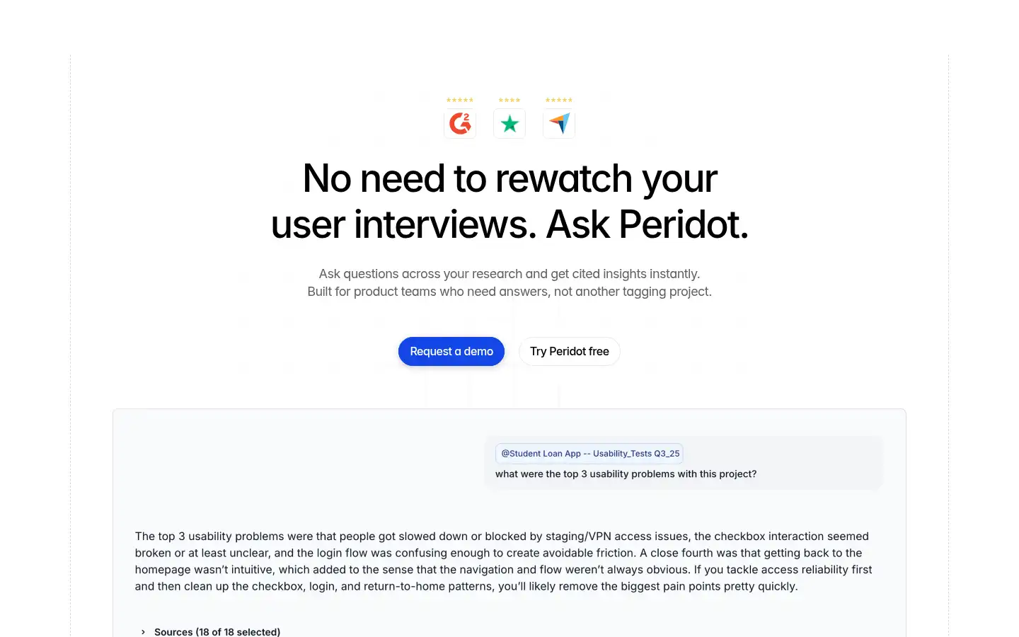 Screenshot of askperidot.com
