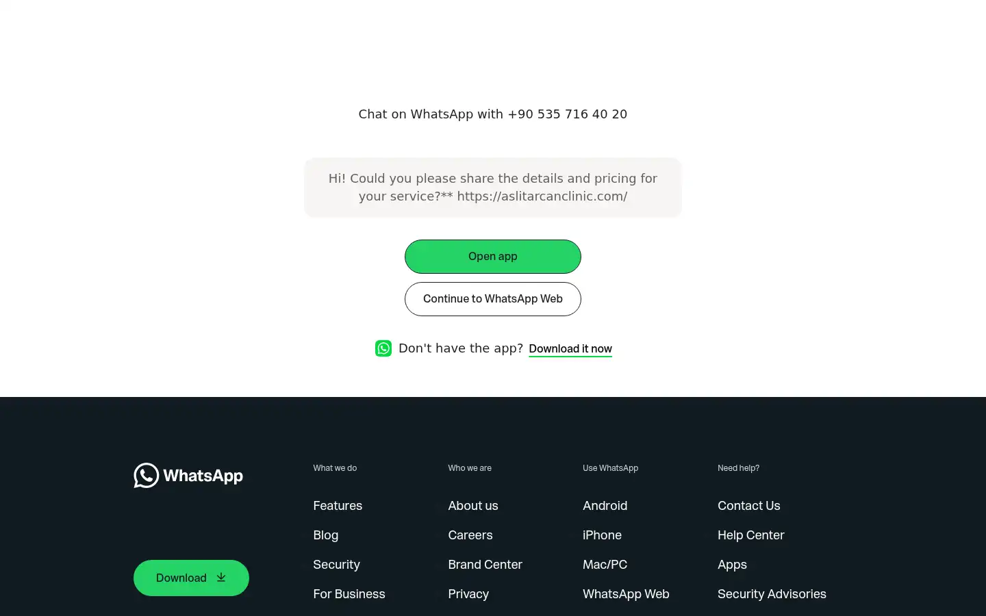 Screenshot of aslitarcanclinic.com
