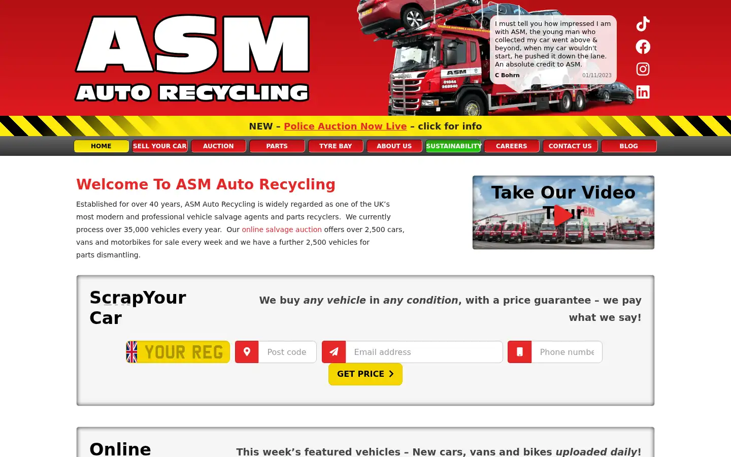 Screenshot of asm-autos.co.uk