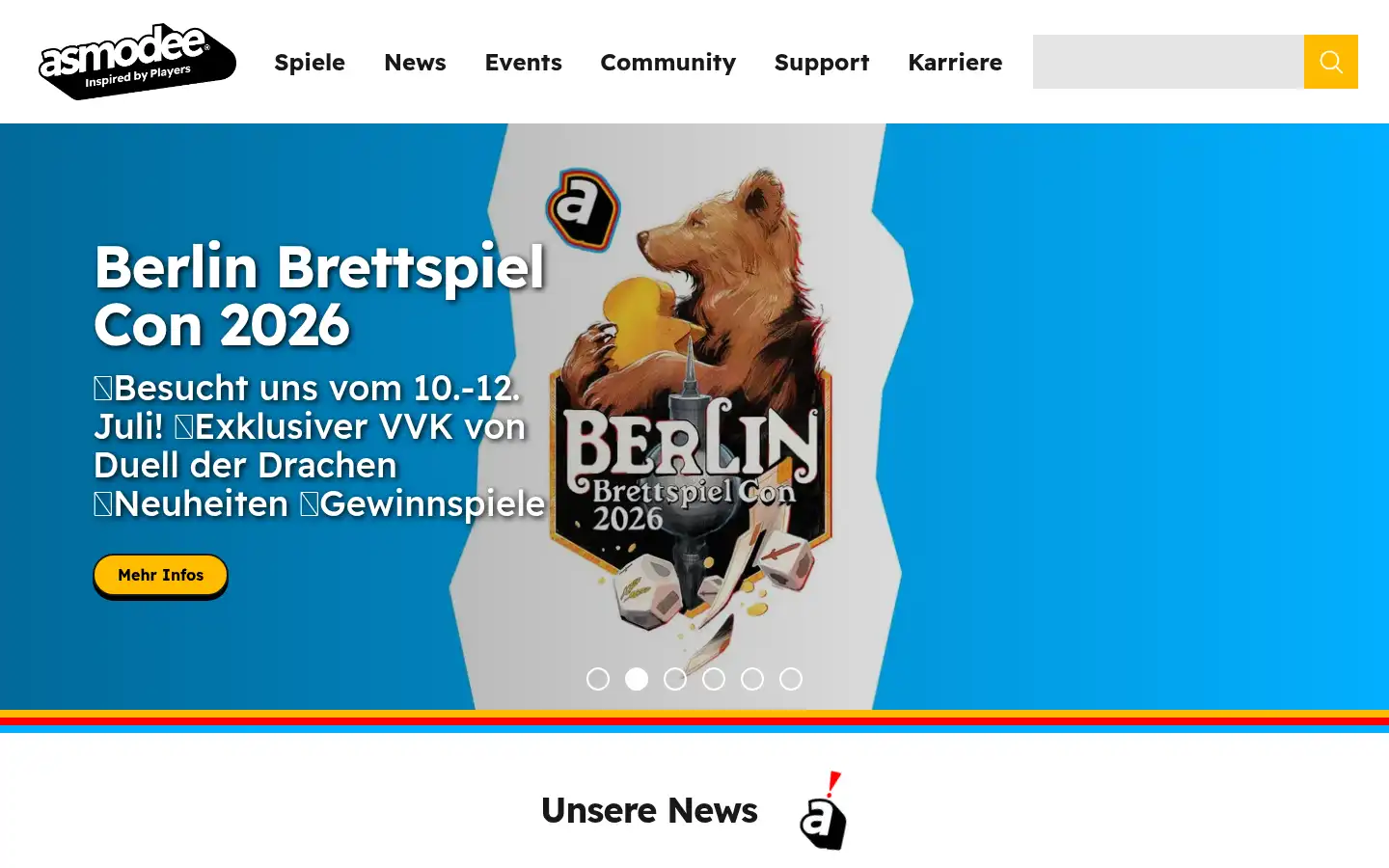 Screenshot of asmodee.de
