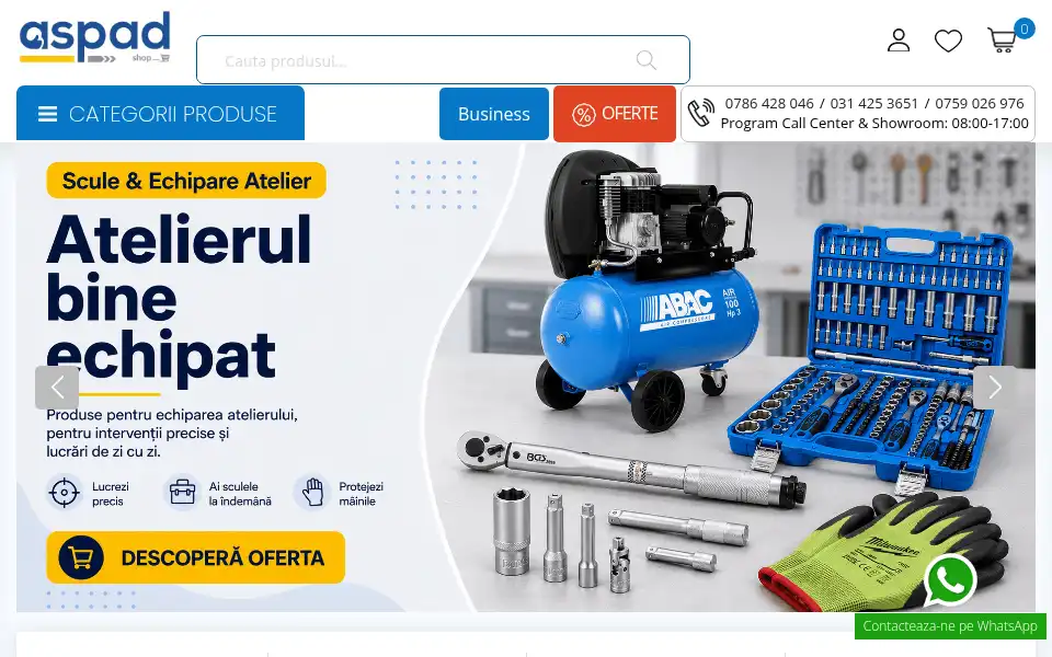 Screenshot of aspad-shop.ro
