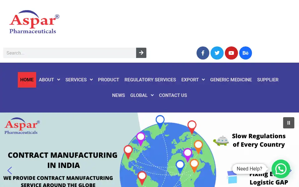Screenshot of asparpharmaceuticals.com