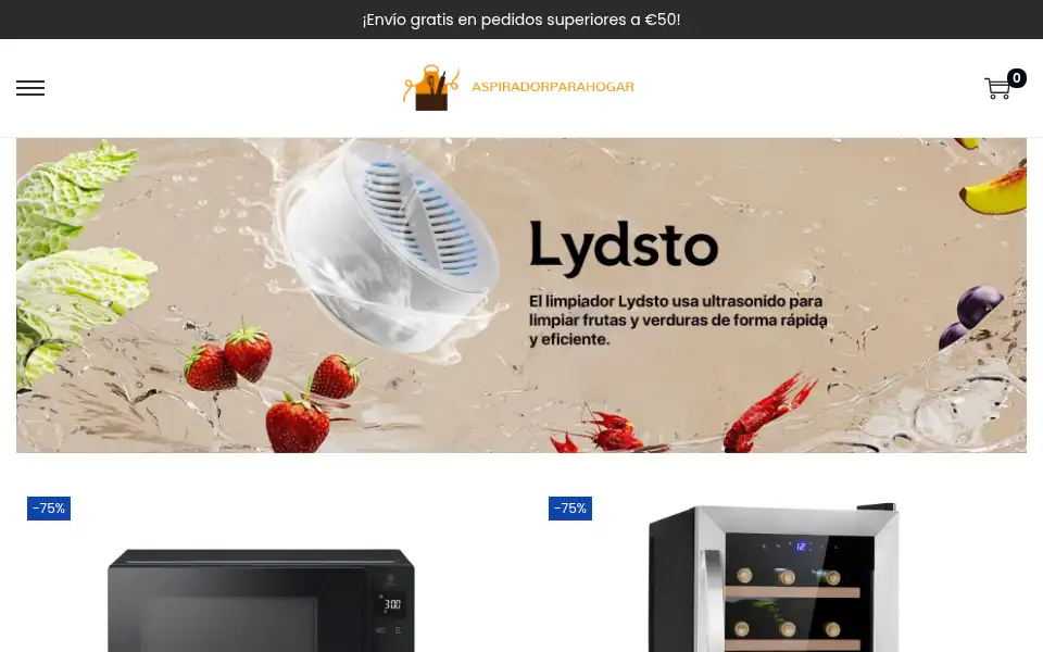 Screenshot of aspiradorparahogar.com