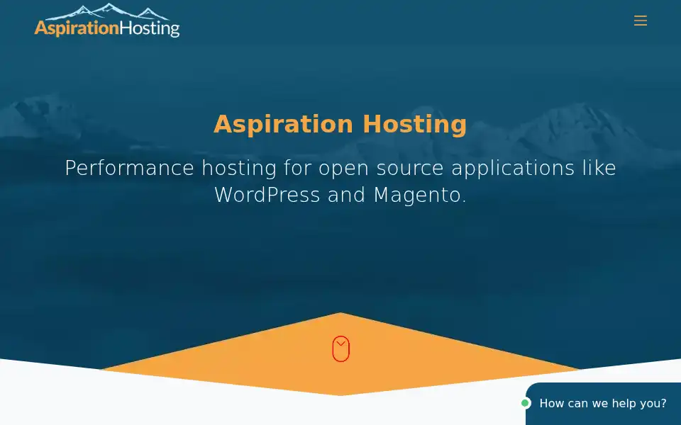 Screenshot of aspirationhosting.com