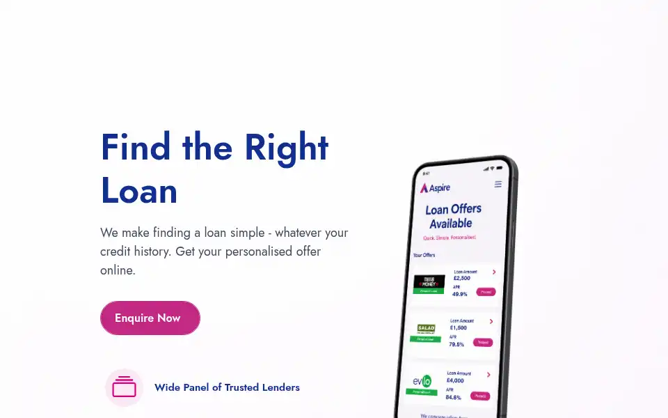 Screenshot of aspiremoney.co.uk