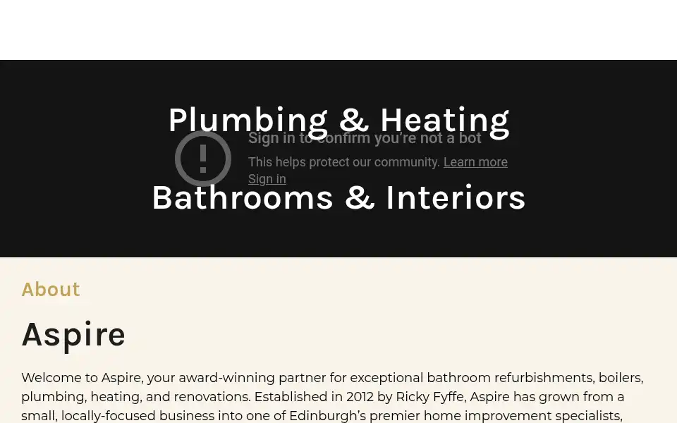 Screenshot of aspiretradeservices.co.uk