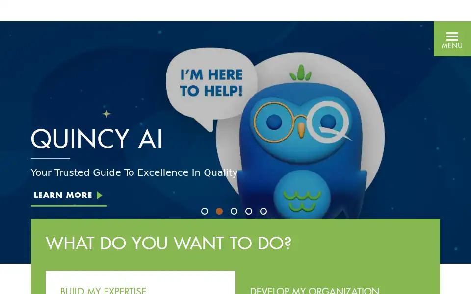 Screenshot of asq.org