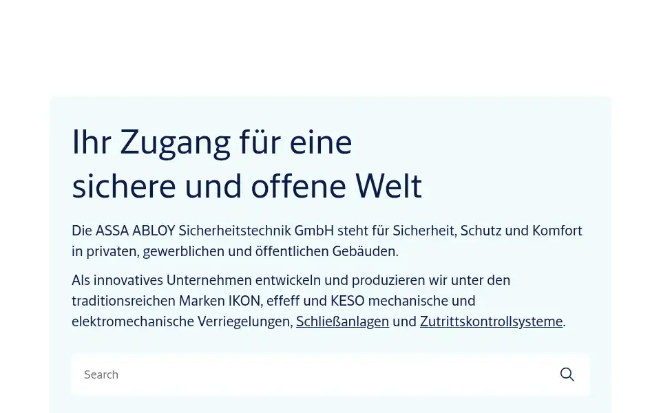 Screenshot of assaabloy.com