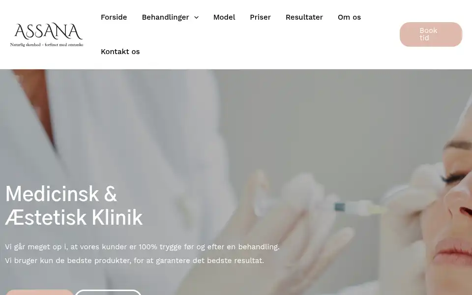 Screenshot of assana.dk