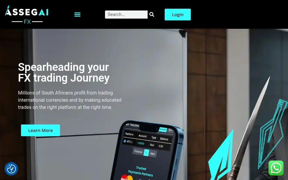 Screenshot of assegaifx.co.za