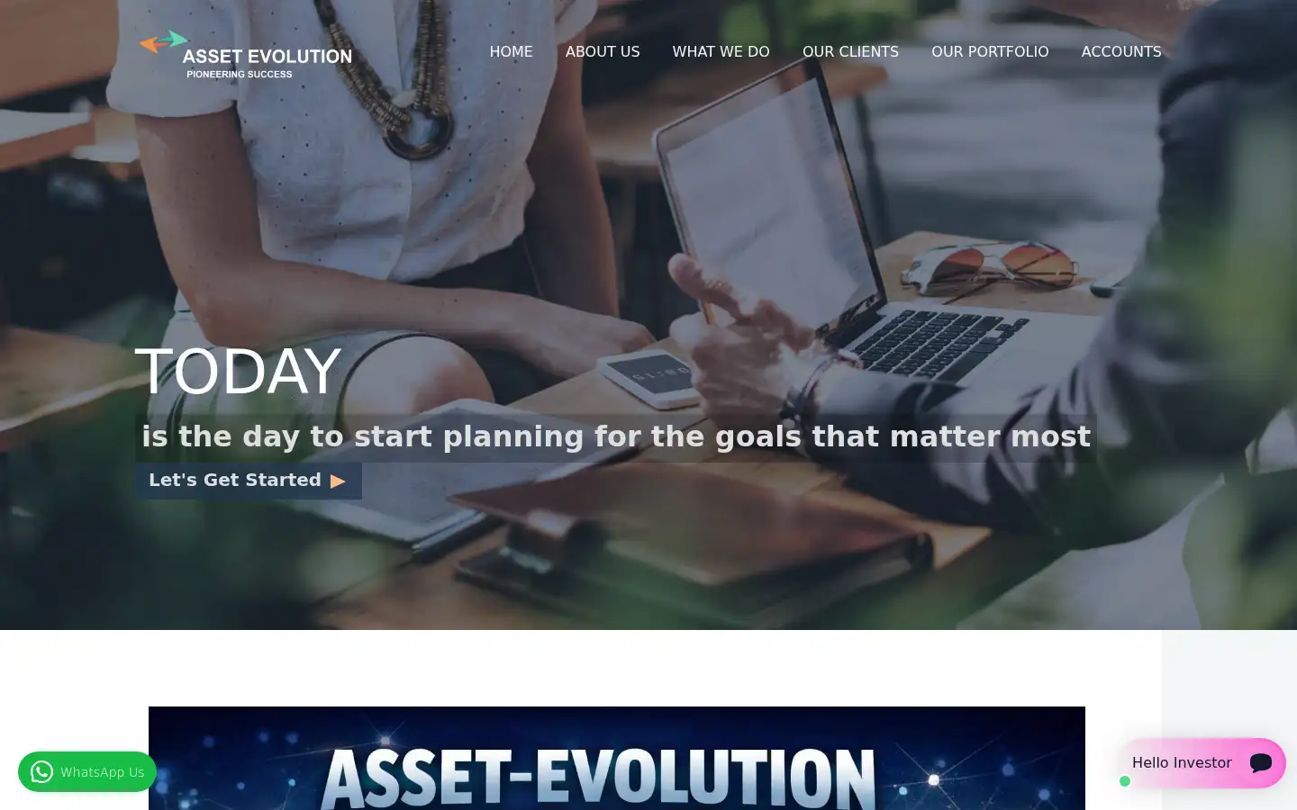 Screenshot of asset-evolution.org