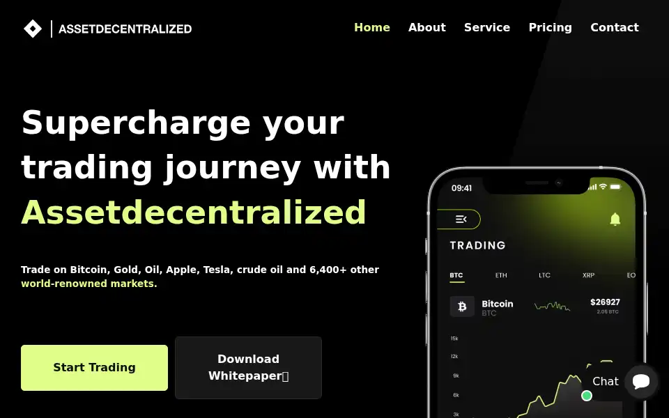 Screenshot of assetdecentralized.com