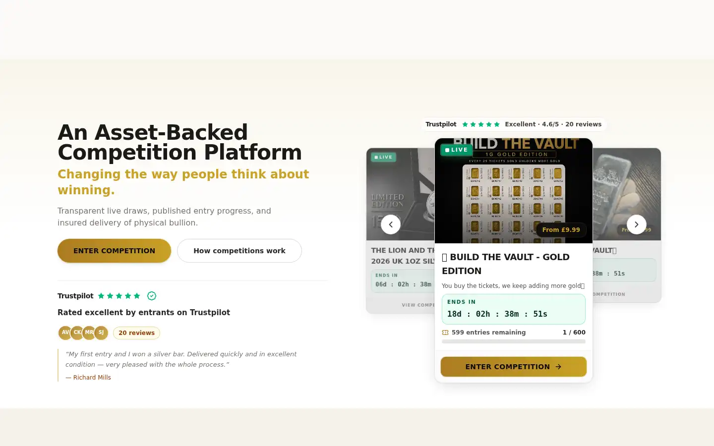 Screenshot of assetvaultcompetitions.co.uk