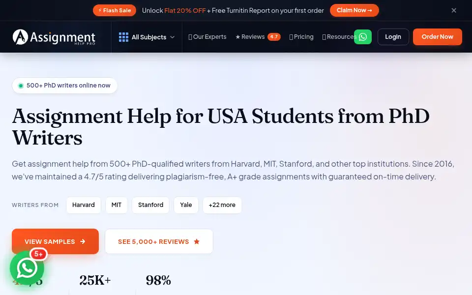 Screenshot of assignmenthelppro.com