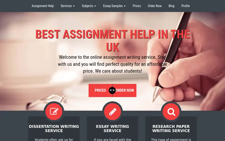 Screenshot of assignmentman.co.uk
