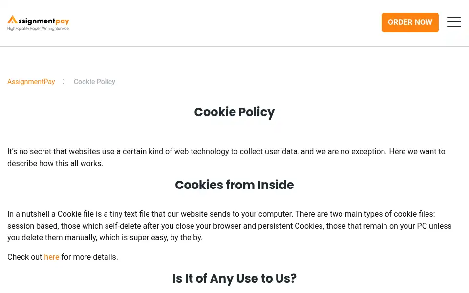 Screenshot of assignmentpay.com